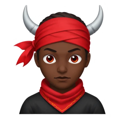 Emoji de bandido con diablito  sticker