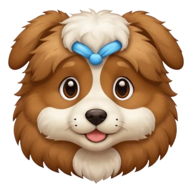 puppy face with white bone  sticker