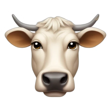 cow that is sleeping with cat ears sticker