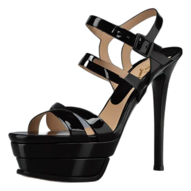 Ysl heel sandal TRIBUTE PLATFORM SANDAL black PATENT LEATHER sticker