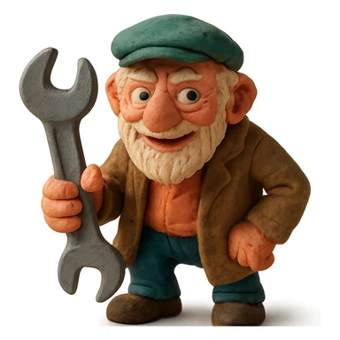 an old charismatic stalker with a big crescent wrench sticker