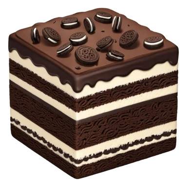 oreo cake square shape slim layer one topping oreo sticker