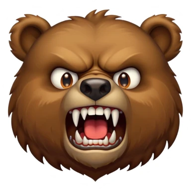 angry bear sticker