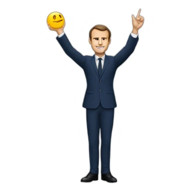 Macron qui fait un doigt d’honneur sticker