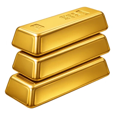 several gold bars, realistic lighting, no text or engravings, smooth surface sticker