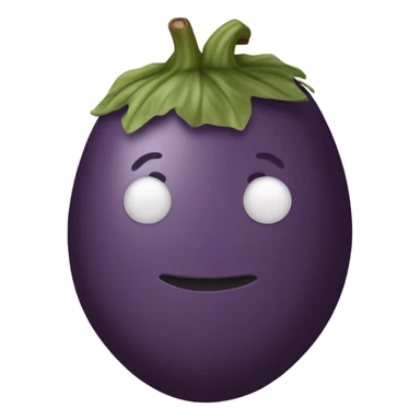 Tan egg plant emoji sticker