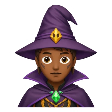 Warlock costume in brown skin sticker