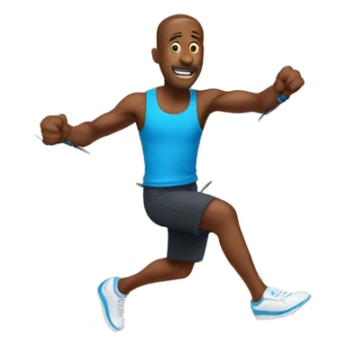 Man jumping on jump rope sticker