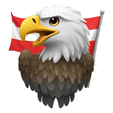 Russian eagle on flag sticker