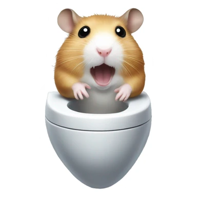 hamster head in toilet sticker