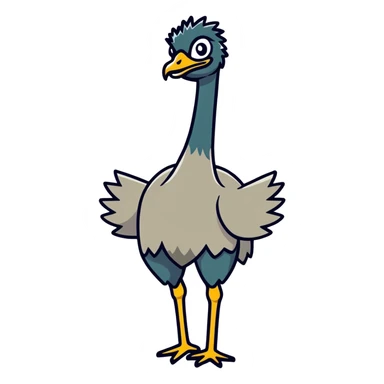 Emu dancing sticker