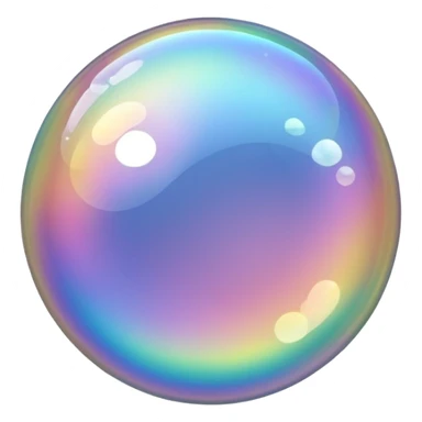 transparent soap bubble sticker