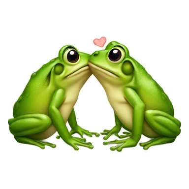 Frogs kissing  sticker