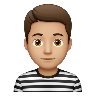 Man with black Striped Shirt not t shirt sticker