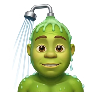 shrek in shower sticker
