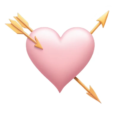 Light pink heart won’t arrow  sticker