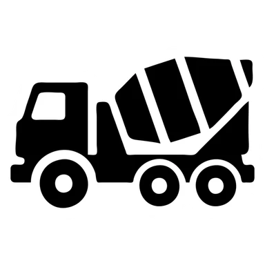 concrete mixer truck based on Kamaz sticker