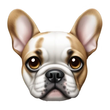 French bulldog with brown fur in black spots with blue eyes farts sticker