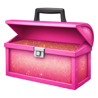 Ombre pink tool box with glitter sticker