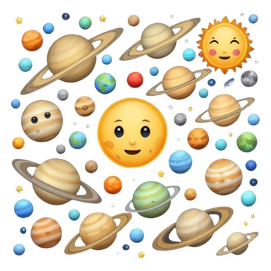 Solar system sticker