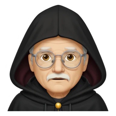 old Man with glasses in cloak over head sticker