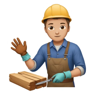 a man planing sticker