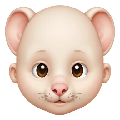 A kid with a rat nose sticker