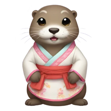 an Hanbok otter sticker