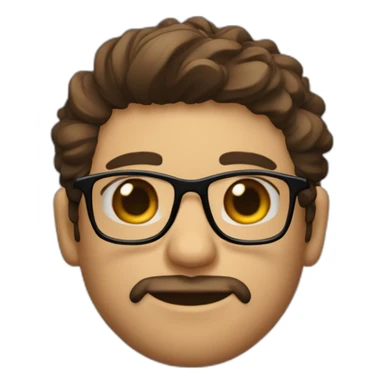 Gamer, chico con pelo corto, pelo color castaño, gafas de sol sticker