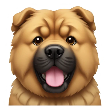 Chow-chow with black muzzle sticker