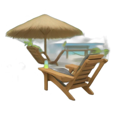 Drinking a cocktail outside sticker