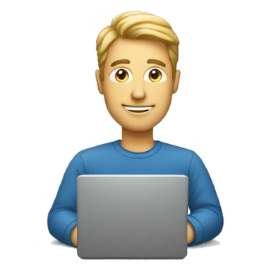 homme avec un ordinateur  sticker