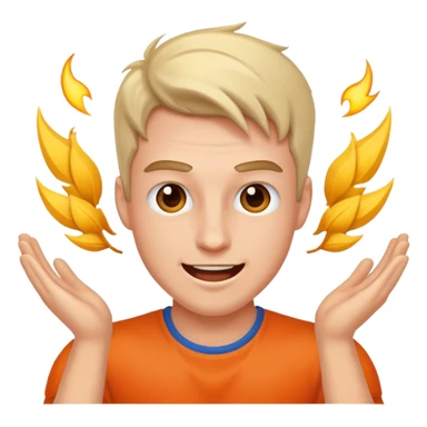 energetic man sticker