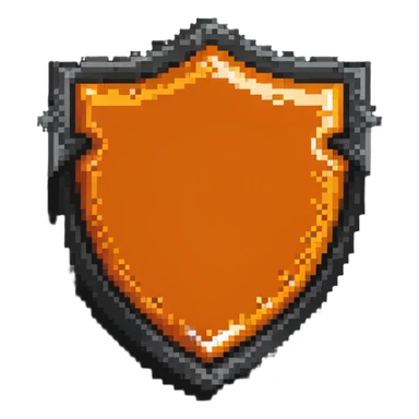 Orange HTML5 shield logo, web icon sticker