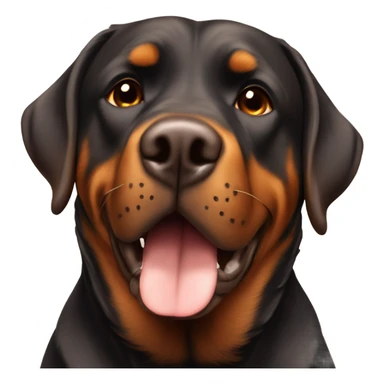 Rottweiler lab dog with a sooky face brown  colouring sticker