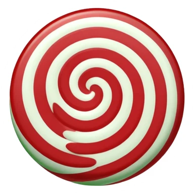 a single peppermint candy, but with green red white sticker