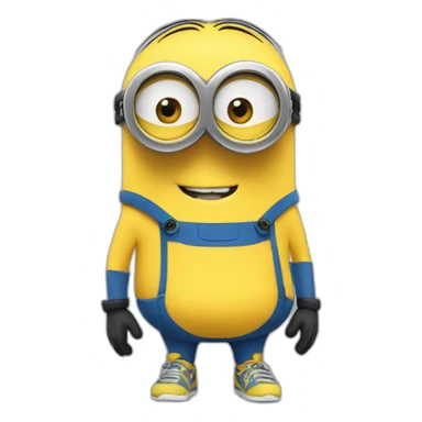 minion in sport clothing sticker