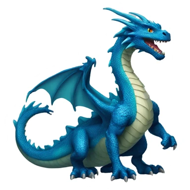 blue dangerous dragon sticker