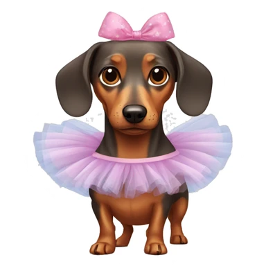 weiner dog with tutu sticker