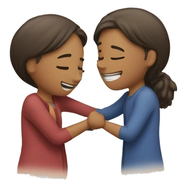 couple hug with warm smiles sticker