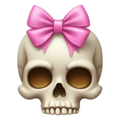 Skull with a pink bow sticker