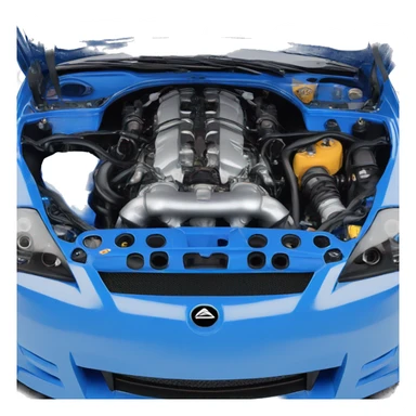 350z drift blue engine bay sticker