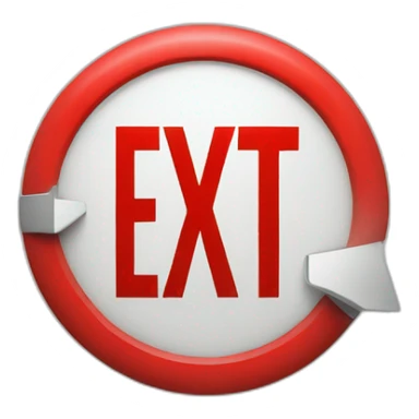 red exit sign sticker