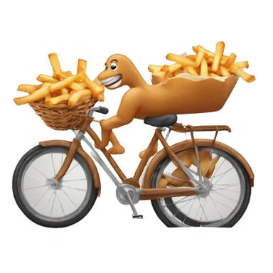 Poutine en vélo  sticker