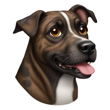 Brindle dog sticker