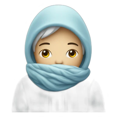 person embraces cold sticker