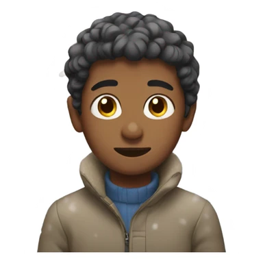 boy in the snow sticker