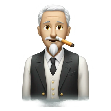 un homme riche qui fume la cigarette  sticker