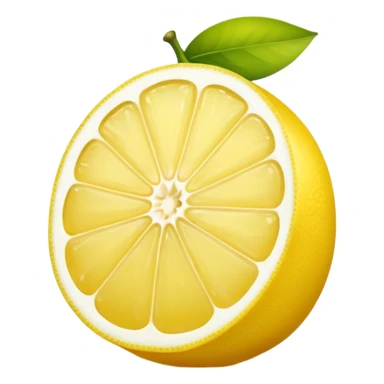 un citron allongé dont un a moitie coupe sticker