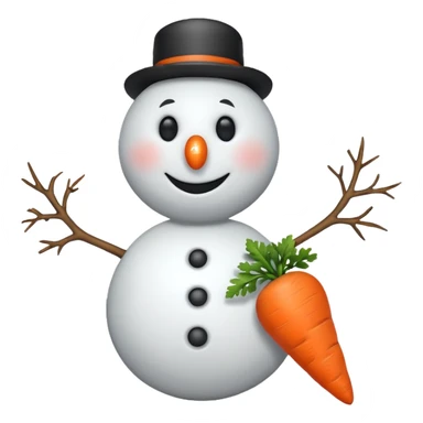 snowman with no scarf  sticker